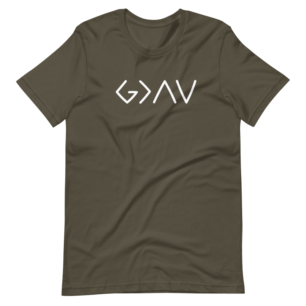 Graphic God is Greater Short-Sleeve Unisex T-Shirt